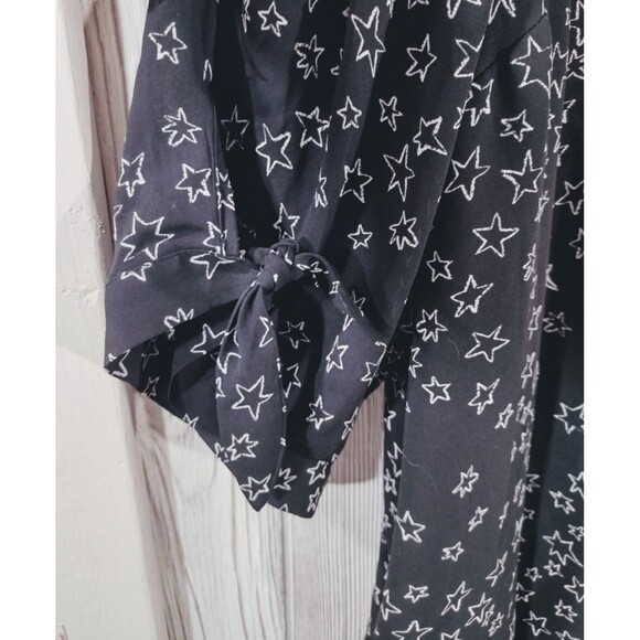 Catherines Womens Blouse 4X Black Star Lightweight FREE SHIPPING! - Picture 7 of 12